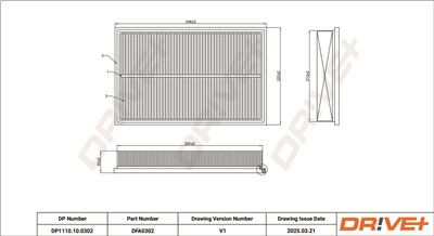 Dr!ve+ DP1110.10.0302 Číslo výrobce: DFA0302. EAN: 5907714170331.