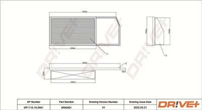 Dr!ve+ DP1110.10.0401 Číslo výrobce: DFA0401. EAN: 5907714171321.