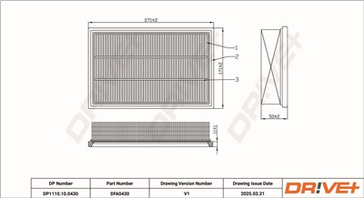 Dr!ve+ DP1110.10.0430 Číslo výrobce: DFA0430. EAN: 5907714171611.