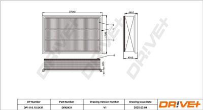 Dr!ve+ DP1110.10.0431 Číslo výrobce: DFA0431. EAN: 5907714171628.