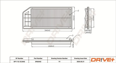 Dr!ve+ DP1110.10.0443 Číslo výrobce: DFA0443. EAN: 5907714171741.