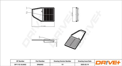 Dr!ve+ DP1110.10.0455 Číslo výrobce: DFA0455. EAN: 5907714171864.