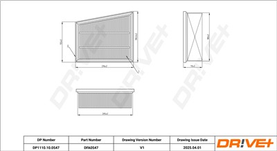 Dr!ve+ DP1110.10.0547 Číslo výrobce: DFA0547. EAN: 5907714172786.
