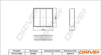Dr!ve+ DP1110.10.0628 Číslo výrobce: DFA0628. EAN: 5907714173592.