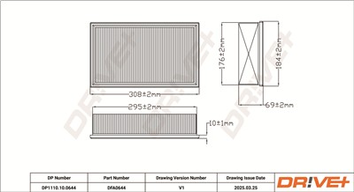 Dr!ve+ DP1110.10.0644 Číslo výrobce: DFA0644. EAN: 5907714173752.