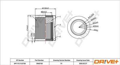 Dr!ve+ DP1110.10.0730 Číslo výrobce: DFA0730. EAN: 5907714174612.