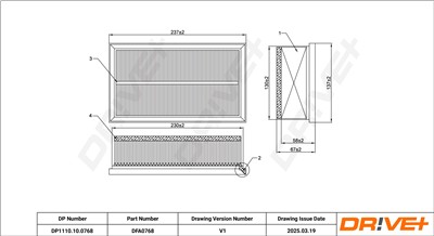 Dr!ve+ DP1110.10.0768 Číslo výrobce: DFA0768. EAN: 5907714199561.