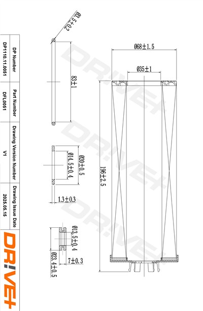 Dr!ve+ DP1110.11.0051 Číslo výrobce: DFL0051. EAN: 5907714163692.