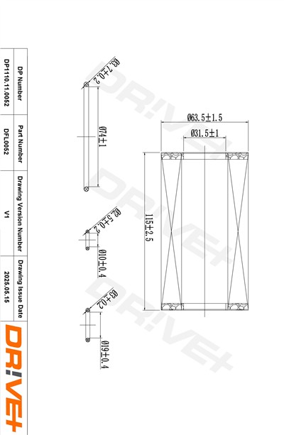 Dr!ve+ DP1110.11.0052 Číslo výrobce: DFL0052. EAN: 5907714163326.