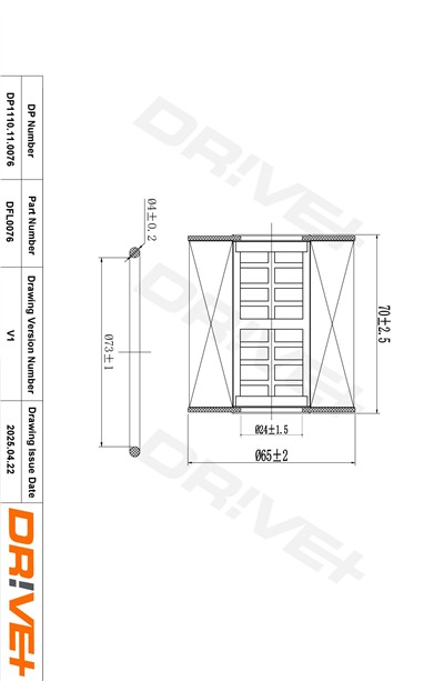 Dr!ve+ DP1110.11.0076 Číslo výrobce: DFL0076. EAN: 5907714163203.