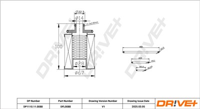 Dr!ve+ DP1110.11.0088 Číslo výrobce: DFL0088. EAN: 5907714164132.