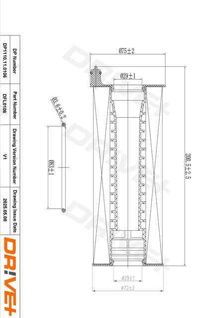 Dr!ve+ DP1110.11.0106 Číslo výrobce: DFL0106. EAN: 5907714163869.