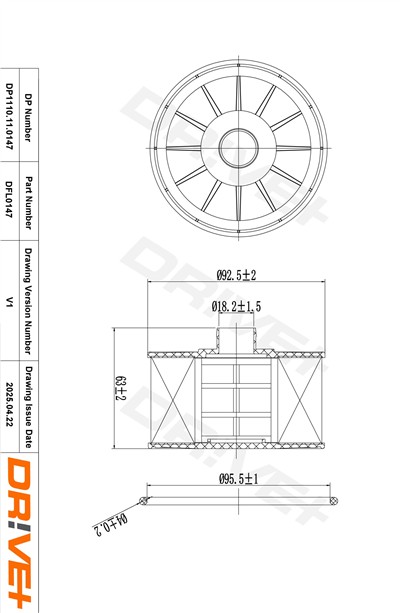 Dr!ve+ DP1110.11.0147 Číslo výrobce: DFL0147. EAN: 5907714152177.