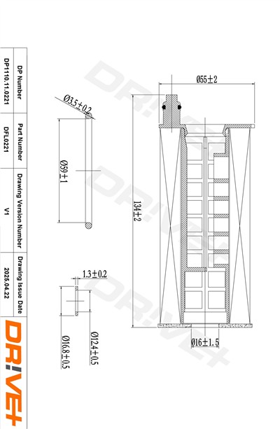 Dr!ve+ DP1110.11.0221 Číslo výrobce: DFL0221. EAN: 5907714167218.