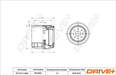 Dr!ve+ DP1110.11.0264 Číslo výrobce: DFL0264. EAN: 5907714167645.