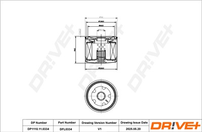 Dr!ve+ DP1110.11.0334 Číslo výrobce: DFL0334. EAN: 5907714179303.