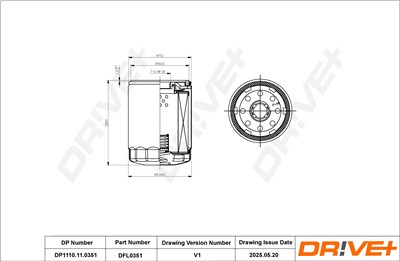 Dr!ve+ DP1110.11.0351 Číslo výrobce: DFL0351. EAN: 5907714199479.