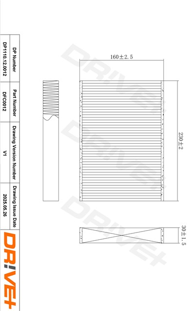 Dr!ve+ DP1110.12.0012 Číslo výrobce: DFC0012. EAN: 5907714162718.
