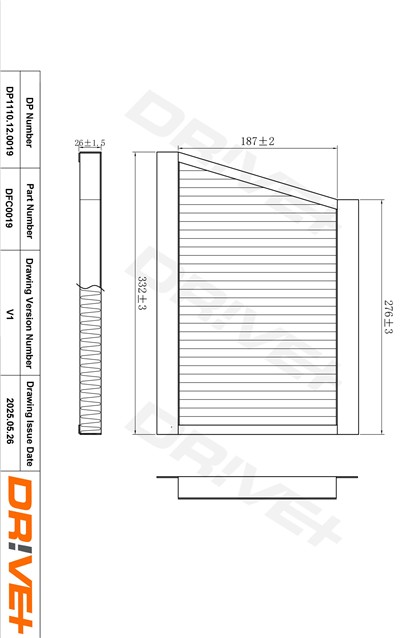 Dr!ve+ DP1110.12.0019 Číslo výrobce: DFC0019. EAN: 5907714162886.