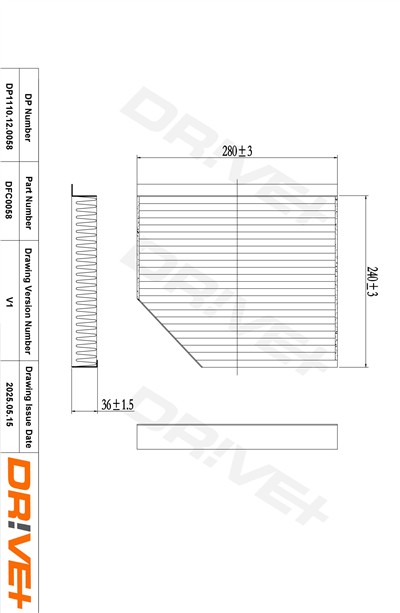 Dr!ve+ DP1110.12.0058 Číslo výrobce: DFC0058. EAN: 5907714162756.