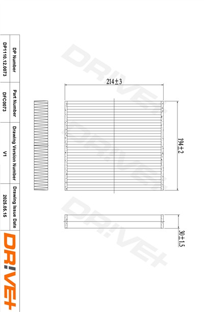 Dr!ve+ DP1110.12.0073 Číslo výrobce: DFC0073. EAN: 5907714152535.
