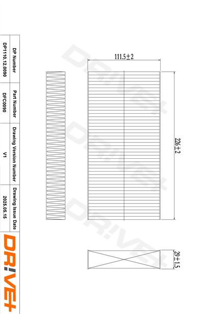 Dr!ve+ DP1110.12.0090 Číslo výrobce: DFC0090. EAN: 5907714152702.