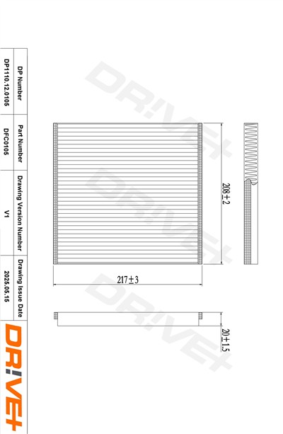 Dr!ve+ DP1110.12.0105 Číslo výrobce: DFC0105. EAN: 5907714152856.