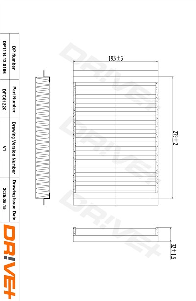 Dr!ve+ DP1110.12.0166 Číslo výrobce: DFC0122C. EAN: 5907714153464.