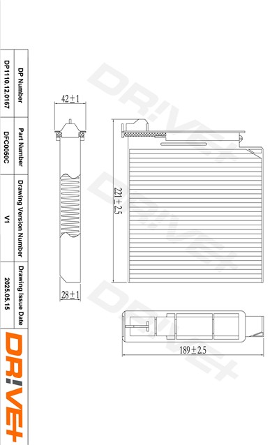 Dr!ve+ DP1110.12.0167 Číslo výrobce: DFC0050C. EAN: 5907714153471.