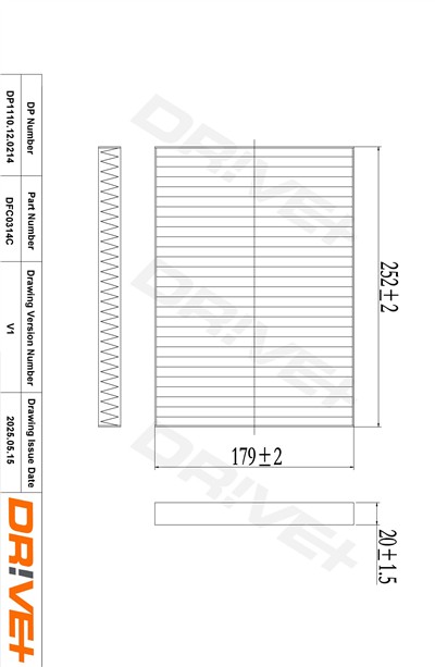 Dr!ve+ DP1110.12.0214 Číslo výrobce: DFC0214C. EAN: 5907714153945.