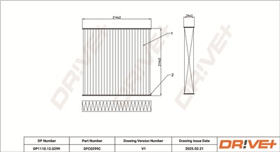 Dr!ve+ DP1110.12.0299 Číslo výrobce: DFC0299C. EAN: 5907714154799.