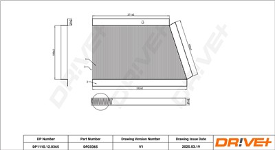 Dr!ve+ DP1110.12.0365 Číslo výrobce: DFC0365. EAN: 5907714166518.