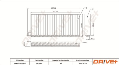 Dr!ve+ DP1110.12.0368 Číslo výrobce: DFC0368. EAN: 5907714166549.