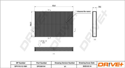 Dr!ve+ DP1110.12.1081 Číslo výrobce: DFC0011H. EAN: 7630556928652.