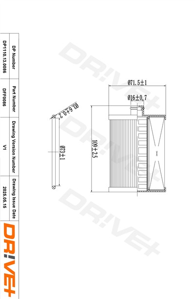 Dr!ve+ DP1110.13.0086 Číslo výrobce: DFF0086. EAN: 5907714164439.