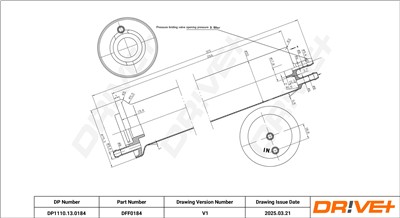 Dr!ve+ DP1110.13.0184 Číslo výrobce: DFF0184. EAN: 5907714168482.