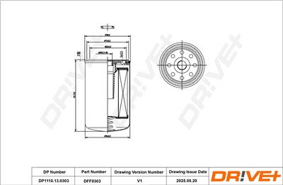 Dr!ve+ DP1110.13.0303 Číslo výrobce: DFF0303. EAN: 5907714179327.
