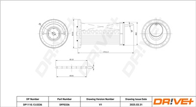 Dr!ve+ DP1110.13.0336 Číslo výrobce: DFF0336. EAN: 7630556926528.