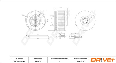 Dr!ve+ DP1110.13.0342 Číslo výrobce: DFF0342. EAN: 7630556926580.