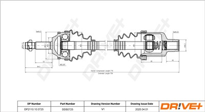 Dr!ve+ DP2110.10.0725 Číslo výrobce: DDS0725. EAN: 5907714194931.