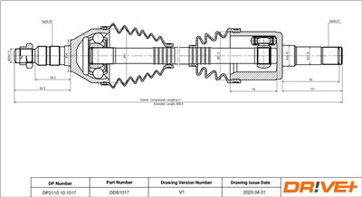 Dr!ve+ DP2110.10.1017 Číslo výrobce: DDS1017. EAN: 5907714197857.