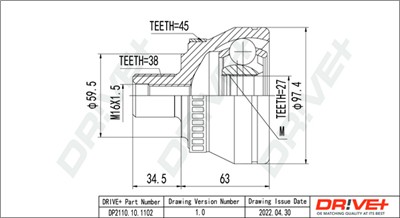 Dr!ve+ DP2110.10.1102 Číslo výrobce: DDC1102. EAN: 5907714180958.