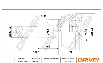Dr!ve+ DP2110.10.1153 Číslo výrobce: DDC1153. EAN: 5907714181467.