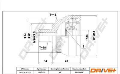 Dr!ve+ DP2110.10.1233 Číslo výrobce: DDC1233. EAN: 5907714182266.