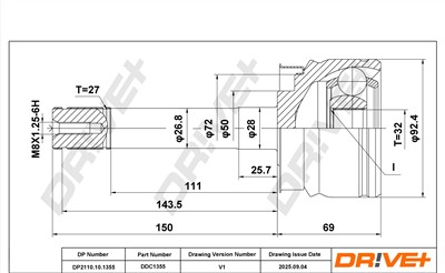 Dr!ve+ DP2110.10.1355 Číslo výrobce: DDC1355. EAN: 5907714183485.