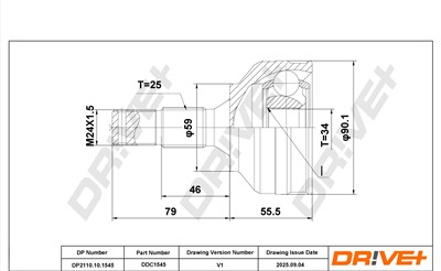 Dr!ve+ DP2110.10.1545 Číslo výrobce: DDC1545. EAN: 5907714185380.