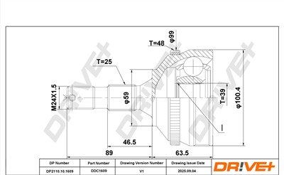 Dr!ve+ DP2110.10.1609 Číslo výrobce: DDC1609. EAN: 5907714186028.