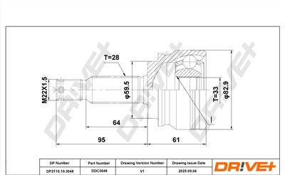 Dr!ve+ DP2110.10.3048 Číslo výrobce: DDC3048. EAN: 0.