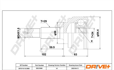 Dr!ve+ DP2110.10.3068 Číslo výrobce: DDC3068. EAN: 0.