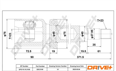 Dr!ve+ DP2110.10.3109 Číslo výrobce: DDC3109. EAN: 0.